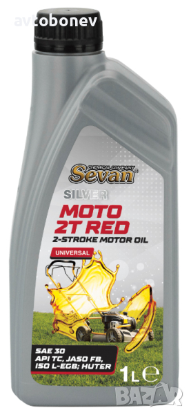 Двутактово масло SEVAN SILVER MOTO 2T RED 1L, снимка 1