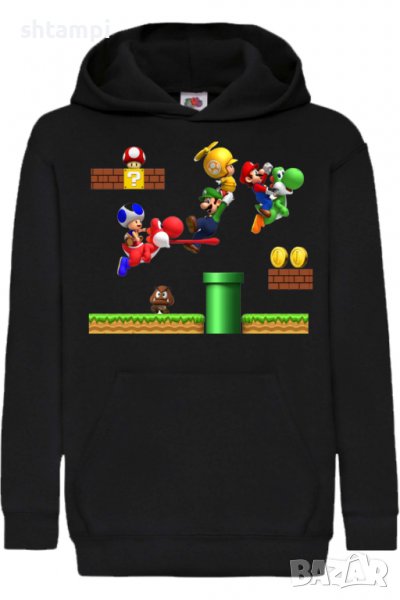 Детски Суитчър/Суитшърт Super Mario 10,Super Mario,Игра,Подарък,Изненада,Забавление,Рожден Ден, снимка 1
