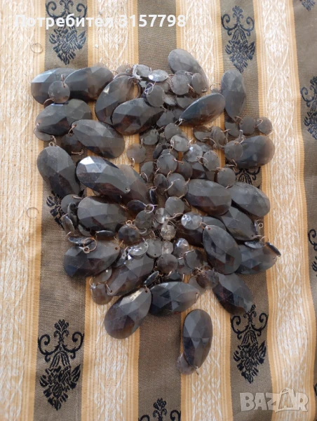 Лот стъклени висулки за полилей,лампа, снимка 1
