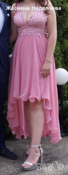 Официална пепелно розова рокля, снимка 1