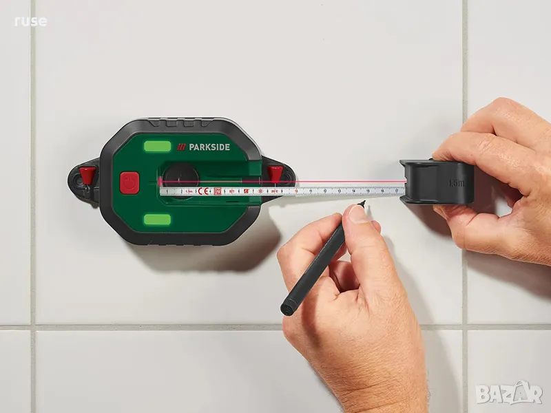 НОВИ! Лазерен нивелир Parkside с ролетка , снимка 1