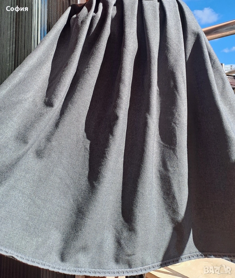 Сива,нова,вълнена пола,р-р М/Л/ХЛ, снимка 1