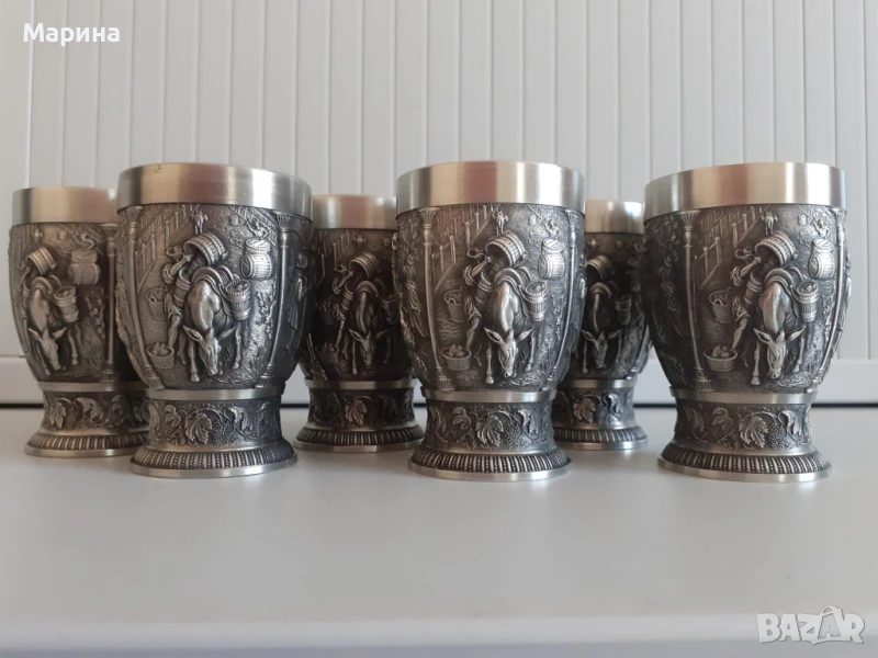 Немски чаши за вино и ракия, 90 мл. Antik*Vintage #82, снимка 1