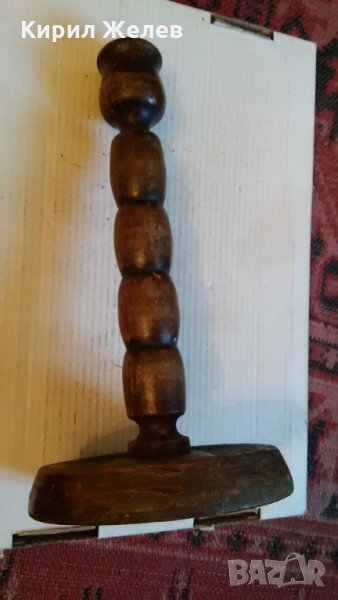 Свещник стар дървен 21554, снимка 1