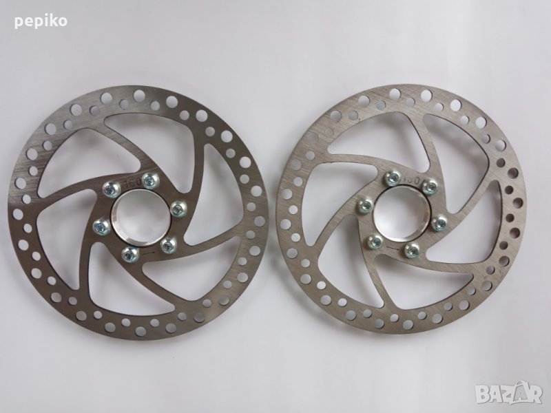 Продавам колела внос от Германия Комплект НОВИ дискове 160мм.за велосипед, снимка 1