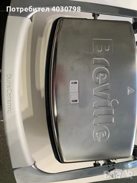 Сандвич тостер Breville Panini VST071X-01, 1000 W, DuraCeramic, 2-3 сандвича, Сребрист, снимка 1