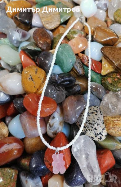 Чокър с желирано мече и чешки мъниста. Бижута Луди гъби. Идея за подарък., снимка 1