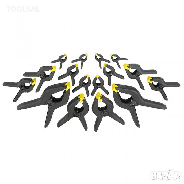 Комплект стеги Stanley тип чирак 19/25/38/63/75 мм, 16 бр., снимка 1