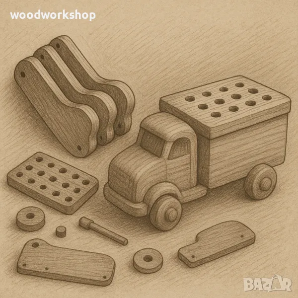 детска играчка от дърво, дървена играчка, направи си сам играчка, DIY играчка, снимка 1