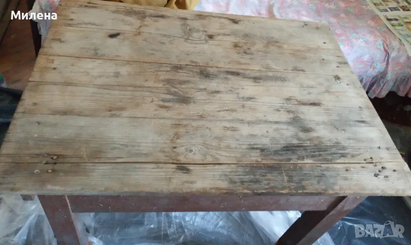 Стара дървена маса, снимка 1