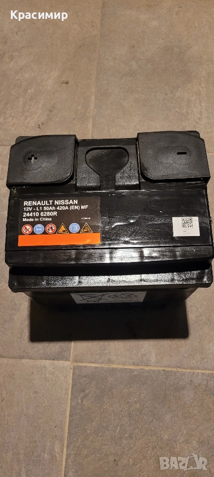 Акумулатор 12V-50Аh Renault-Nissan, снимка 1