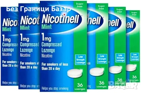 Нови Nicotinell 1mg 216 ментови таблетки – помощ за отказване от цигари, снимка 1
