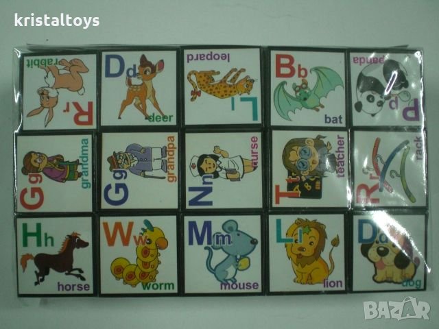 Образователен Комплект кубчета с цифри и букви, снимка 1