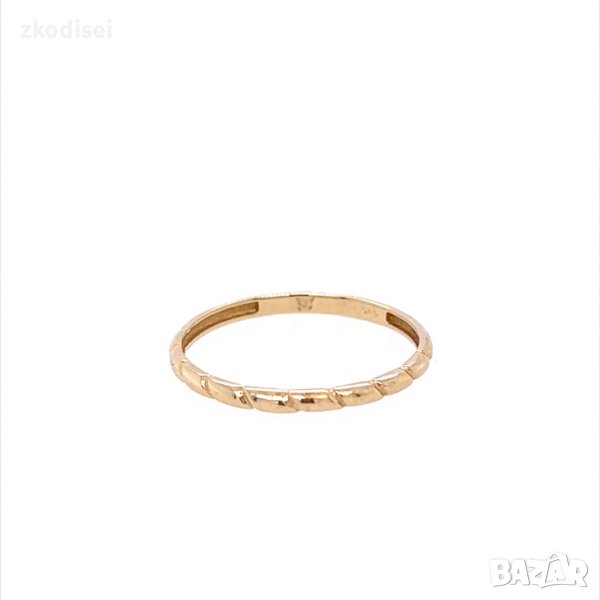 Златен дамски пръстен 0,84гр. размер:56 14кр. проба:585 модел:21723-1, снимка 1