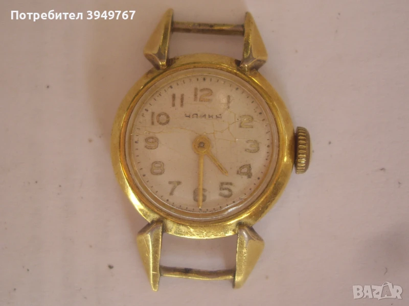 Стар позлатен дамски часовник, снимка 1