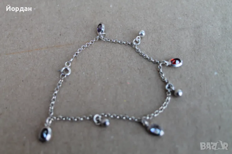 Дамска сребърна гривна , снимка 1