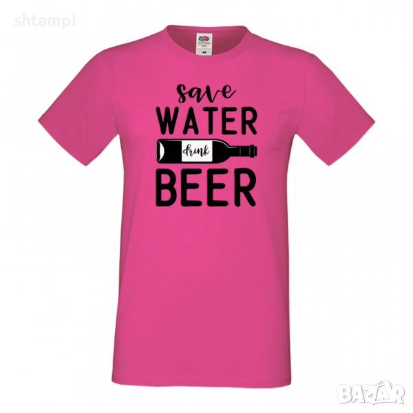 Мъжка тениска Save Water Drink Beer 1,Бира,Бирфест,Beerfest,Подарък,Изненада,Рожден Ден, снимка 1
