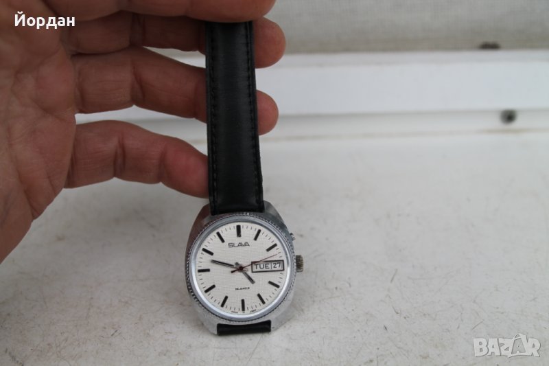 СССР мъжки часовник ''Слава'' 37 мм 26 камъка, снимка 1