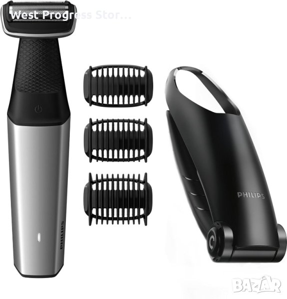 НАМАЛЕН! Philips Body Groomer Series 5000 Shower Proof със задно монтиране и кожа комфорт, снимка 1