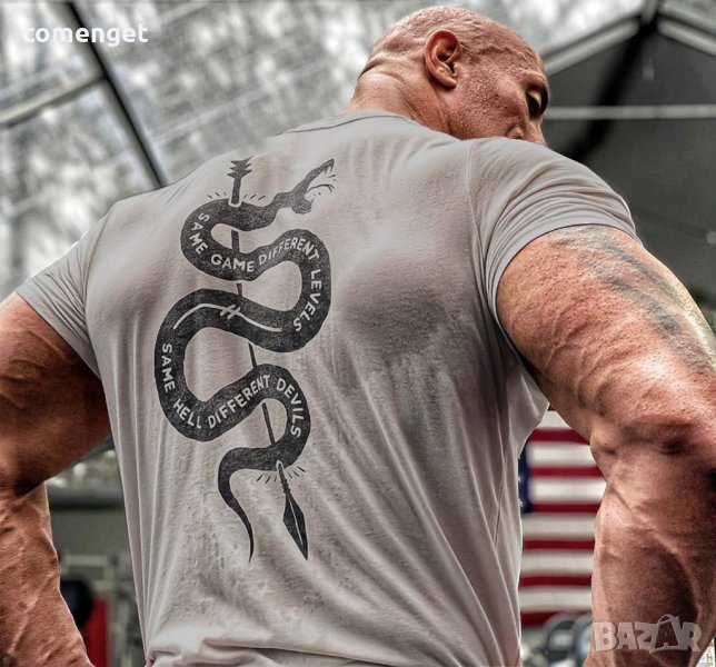 FITNESS! Мъжки тениски ROCK SNAKE с фитнес принт!, снимка 1