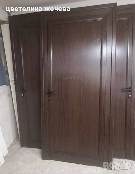 Алуминиеви врати Венге, снимка 1