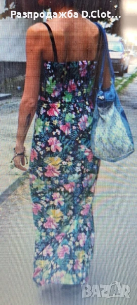 Дълга флорална рокля S/M , снимка 1