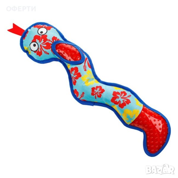  Играчка за куче Плюшена змия Цветна 50см, снимка 1