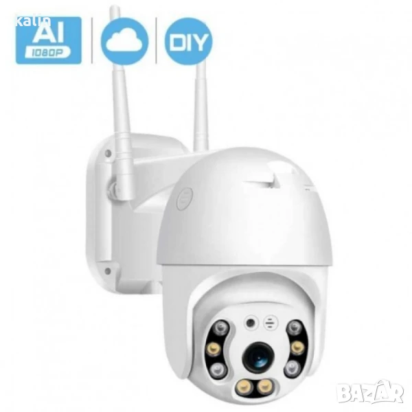 Водоустойчива, безжична камера с нощно видеонаблюдение и запис на карта, снимка 1