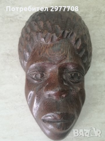 Африканска дървена маска , снимка 4 - Антикварни и старинни предмети - 32910645