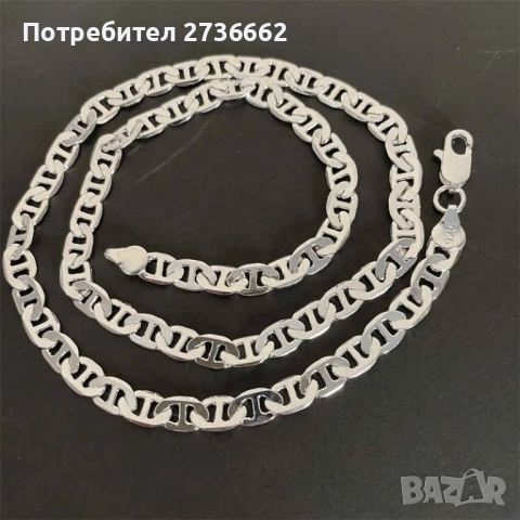 Сребърна верижка " Mariner " , снимка 10 - Колиета, медальони, синджири - 52462331