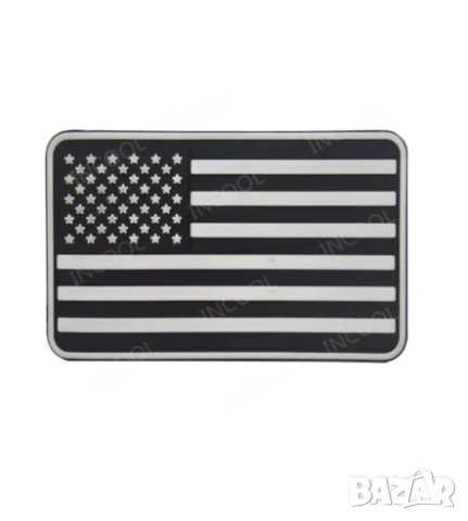 Водонепромокаема Гумена Лепенка Американски Флаг Велкро Закопчаване Дрехи Раници 8x5см Знаме САЩ USA, снимка 4 - Спортна екипировка - 53429817