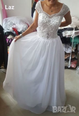 сватбена булчинска рокля със собствен обем и сияещ гръб, снимка 2 - Сватбени рокли - 27190033