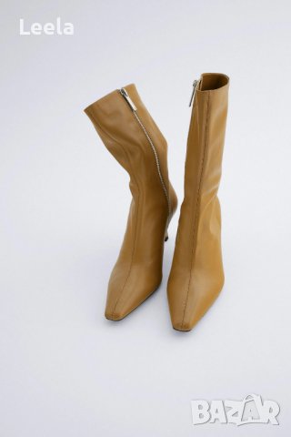Боти от телешка кожа ZARA, снимка 12 - Дамски боти - 37918711