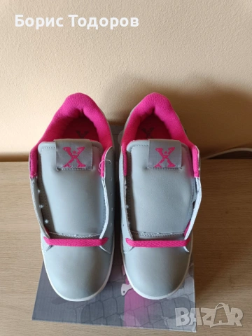 Юношески Маратонки Кецове с колелца Sidewalk спортни обувки сив цвят 38 номер, снимка 4 - Детски маратонки - 53603821