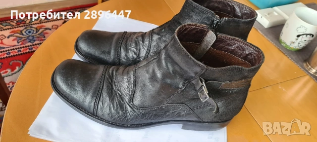Мъжки боти естествена кожа номер 42, снимка 2 - Мъжки боти - 53520356