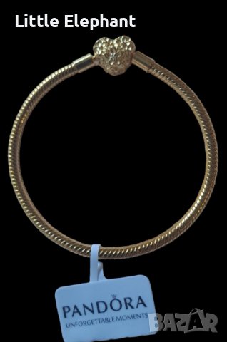 Сребърна гривна Пандора"Daisy",18 см,Gold/нова