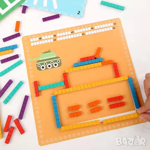 Детски Монтесори Образователни Математически Пъзел, снимка 4 - Образователни игри - 51966549