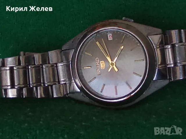 МЪЖКИ ЧАСОВНИК SEIKO 5 CRISTAL WATER RESISTANT КРАСИВ СТИЛЕН ДИЗАЙН 33242, снимка 15 - Мъжки - 38783300