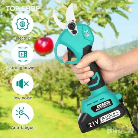 Електрическа ножица  с две батерии Billvry ZW130 21V , снимка 7 - Гедорета - 48670492