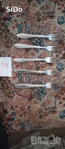 Лот 55 бр вилици, лъжици нови и запазени от времето от 1980г, снимка 6 - Прибори за хранене, готвене и сервиране - 50578180