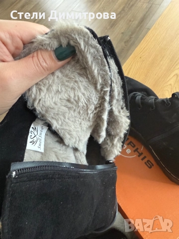 Дамки боти 39 номер / велур,пухени вътре/, снимка 4 - Дамски боти - 52582945