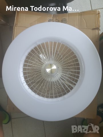 Полилей Вентилатор за таван със лед  лед светлини с дистанционно, снимка 4 - Лед осветление - 36910156