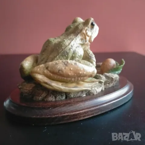 Колекционерска фигура Жаба Frog Country Artists Arti Home England 1993, снимка 3 - Колекции - 48279414