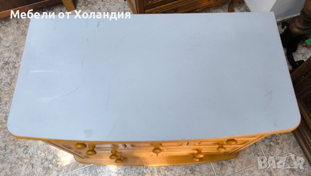 Дъбов скрин с 10 чекмеджета, снимка 3 - Скринове - 53594703