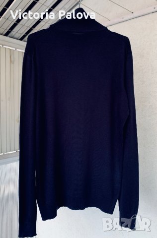 Тъмносиньо  поло коприна унисекс, снимка 3 - Пуловери - 44126954