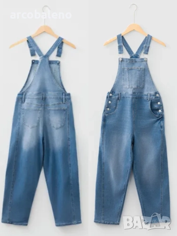 Дамски дънков гащеризон с катарама, снимка 4 - Гащеризони - 51968796