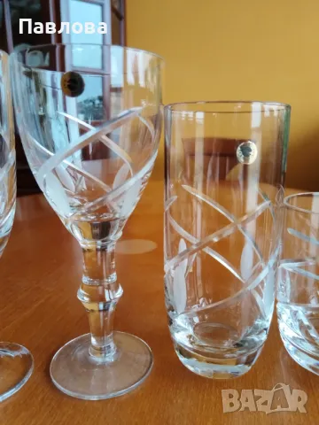 Кристални чаши,, Виолета - 2", снимка 3 - Чаши - 49605975