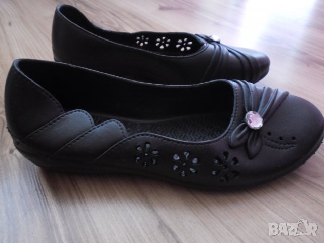 Черни  нови и червени гумени балеринки, снимка 4 - Дамски ежедневни обувки - 33554528