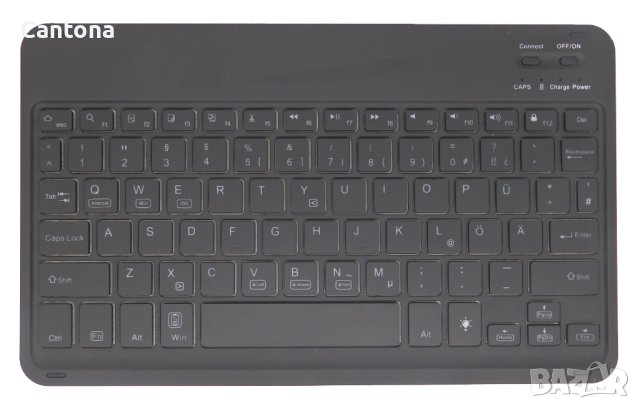 Bluetooth ултра тънка клавиатура с тъчпад, акумулаторна батерия и RGB подсветка, снимка 2 - Клавиатури и мишки - 40734303