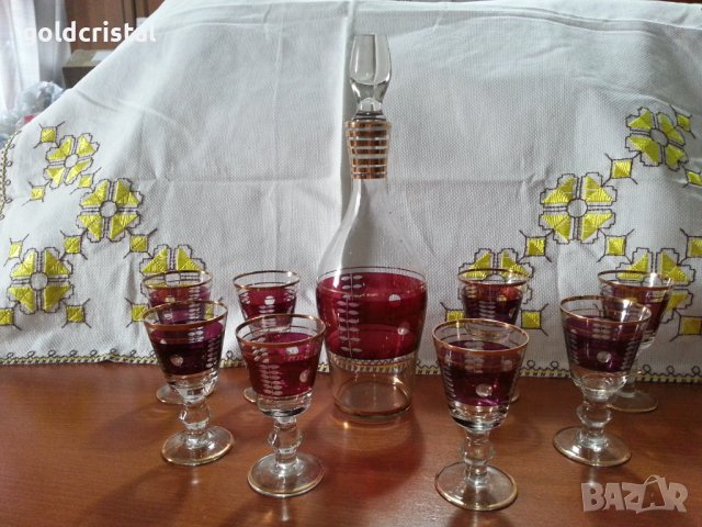 Стари чаши и гарафа , снимка 2 - Антикварни и старинни предмети - 40614919